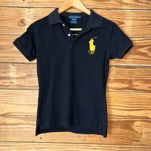 Ralph Lauren Kids Polo in Black with Yellow Emblem